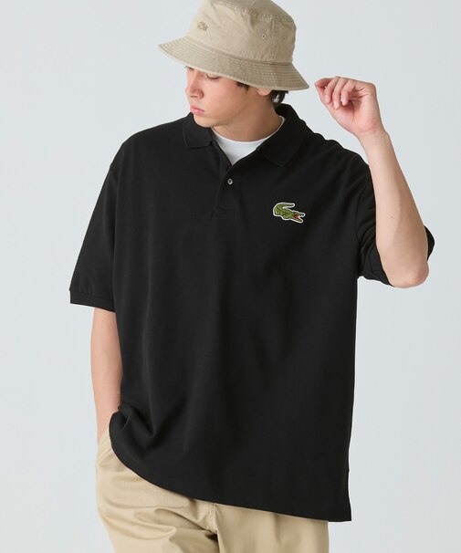 L.12.12ルーズフィット ドロップショルダー 鹿の子半袖ポロシャツ