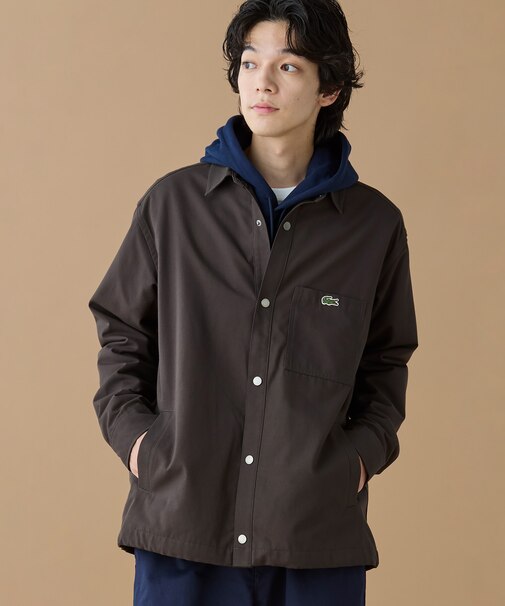 防風 撥水 裾ドロストコード シャツジャケット