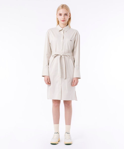 【ストーン】マルチストライプシャツドレス / シャツワンピース マルチストライプシャツドレス / シャツワンピース｜ラコステの通販