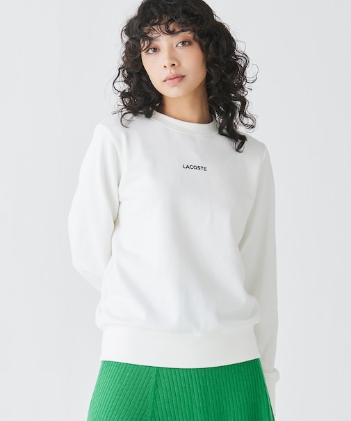 ブランドネームロゴ刺繍 クルーネックスウェットプルオーバー トレーナー
