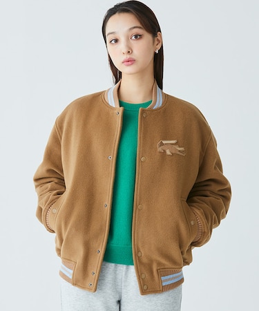 裏地キルティング ウールバーシティジャケット / スタジャン