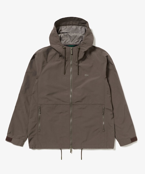 撥水防風 ドロストコード フーデッド ナイロンブルゾン / マウンテンパーカー