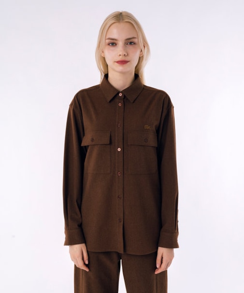 ウールライクダブルポケットシャツ
