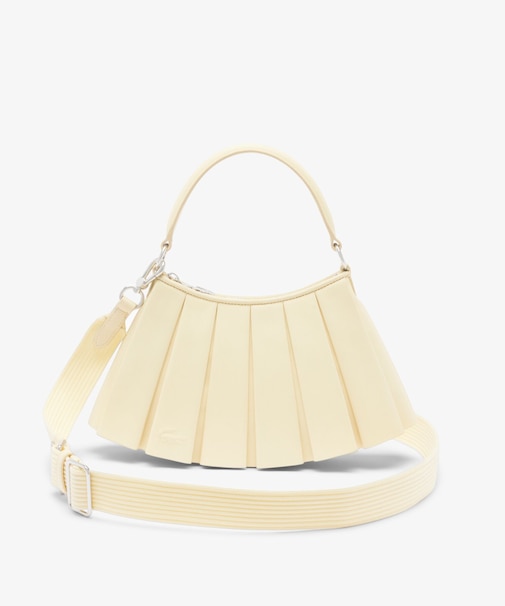 LENGLEN レザープリーツハンドバッグ