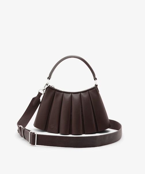 LENGLEN レザープリーツハンドバッグ