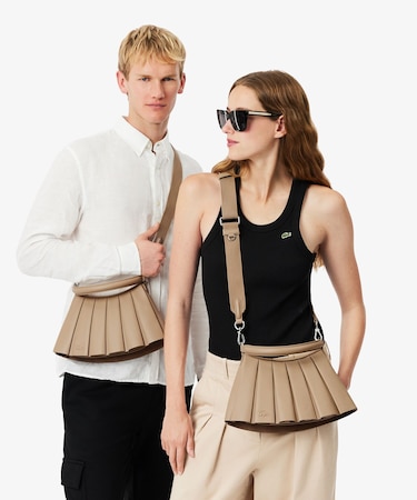 LENGLEN レザープリーツハンドバッグ