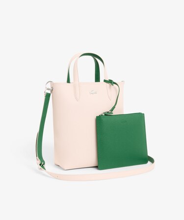 ANNAリバーシブル縦型 2WAY トートバッグ / クラッチバッグ付き