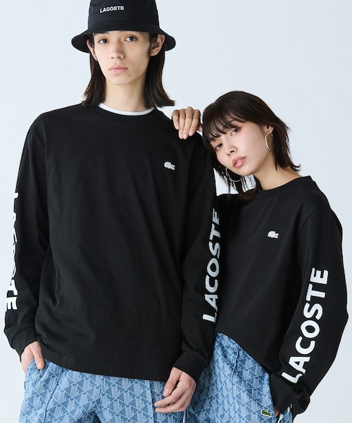 オンライン限定】LACOSTE ボーダー リンガーネック 半袖Tシャツ