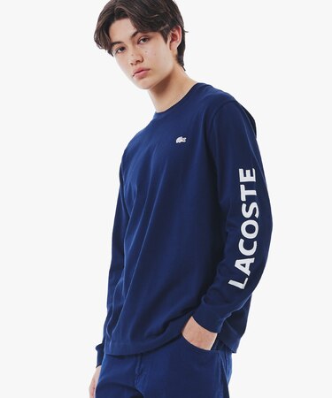 ヘビーウェイトスリーブプリント ロングリブスリーブTシャツ