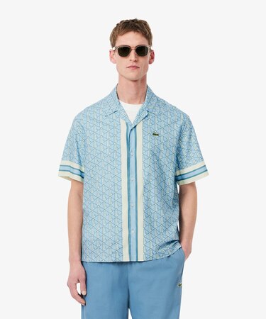 モノグラムオープンカラーシャツ