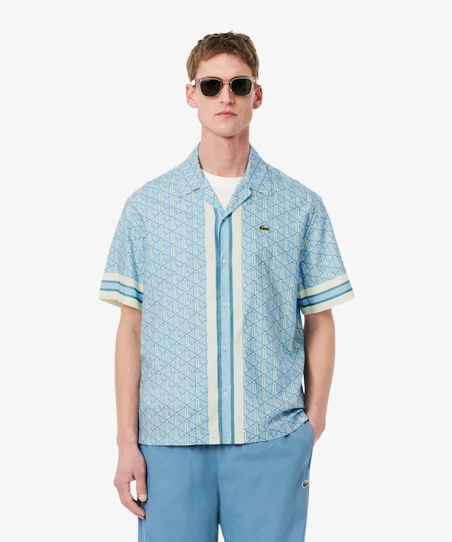 モノグラムオープンカラーシャツ