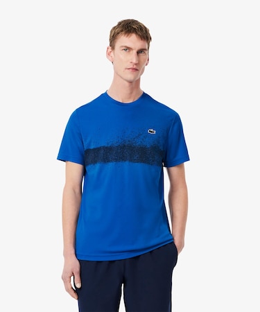 UPF50 UVカット『ジョコビッチ』コートラインウルトラドライ鹿の子地Tシャツ