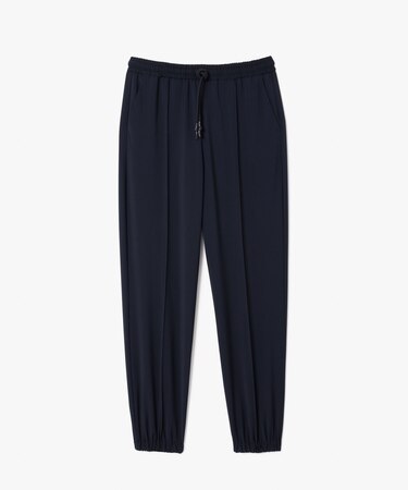 センタークリースステッチ ウールブレンド テーパードトラックパンツ