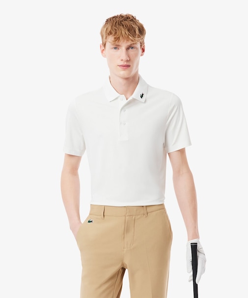 カラーワニロゴパッチゴルフポロシャツ