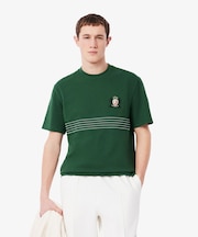 フロントボーダーパネル鹿の子Tシャツ