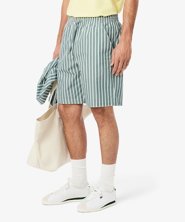 リヨセルブレンドストライプショーツ