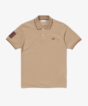 スリーブネームパッチ 配色ライン鹿の子地ポロシャツ