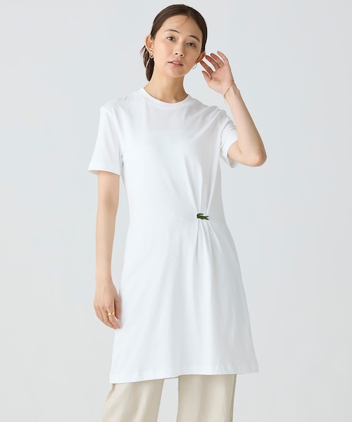 ワニロゴプリーツTシャツドレス /ワンピース｜ラコステの通販｜&mall