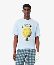 スマイリーボールプリントゴルフTシャツ