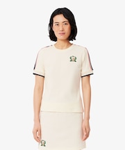 ショルダーメッシュバンド鹿の子半袖Tシャツ