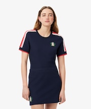 ショルダーメッシュバンド鹿の子半袖Tシャツ