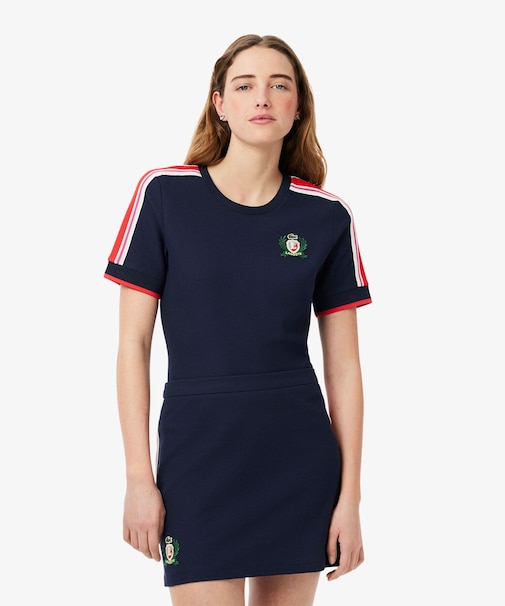 ショルダーメッシュバンド鹿の子半袖Tシャツ