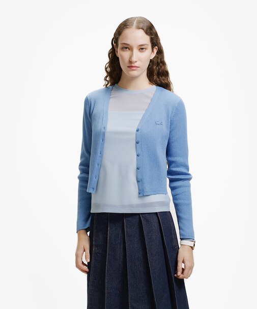 UVカット クールマックスリブニットカーディガン