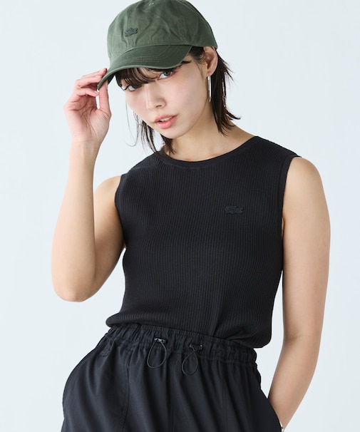 UVカット クールマックスリブニットタンクトップ