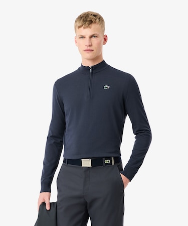 ヒートレギュレーティングハーフジップゴルフニット