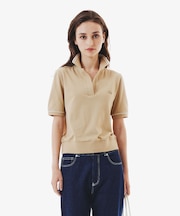 スキッパーネックポロシャツ