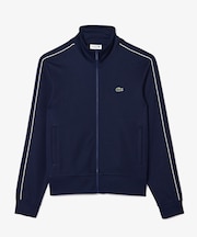 オーガニックコットン ショルダーパイピング鹿の子地トラックジャケット