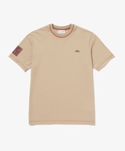 スリーブネームパッチ鹿の子地Tシャツ