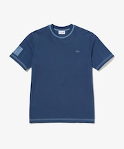 スリーブネームパッチ鹿の子地Tシャツ