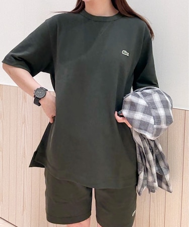 L.12.12アレンジ ガゼット付き鹿の子地Tシャツ