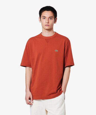 L.12.12アレンジ ガゼット付き鹿の子地Tシャツ