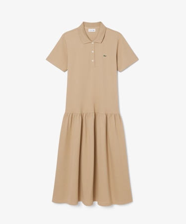 ローウエストポロドレス マキシ丈ワンピース