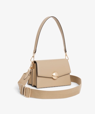 テニスブリス レザーミディアムショルダーバッグ ダブルストラップ 2WAY