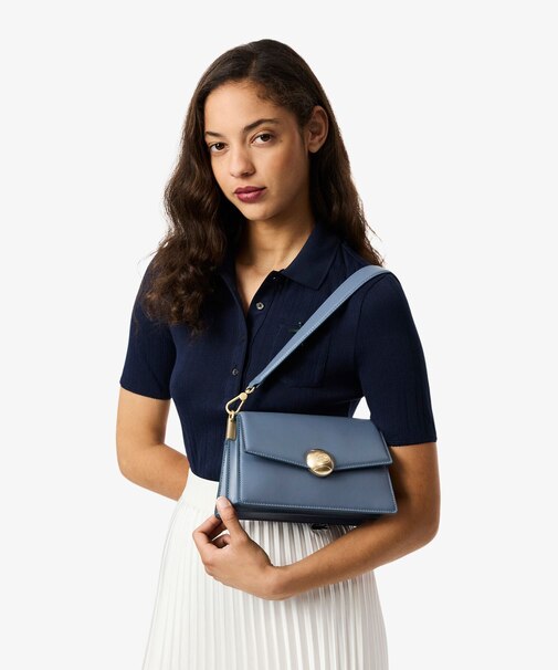 テニスブリス レザーミディアムショルダーバッグ ダブルストラップ 2WAY