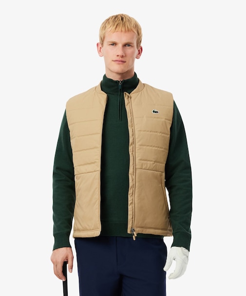 キルティング切り替え中綿ベスト