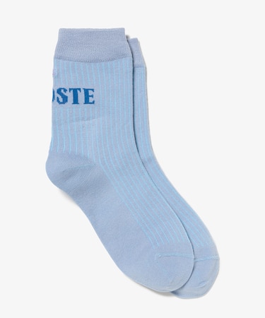 バックロゴジャカードクルーソックス