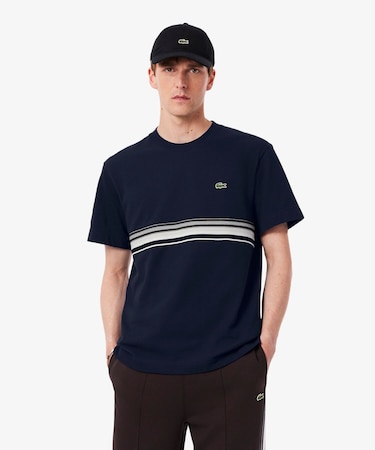 フロントボーダーフレンチメイド鹿の子Tシャツ