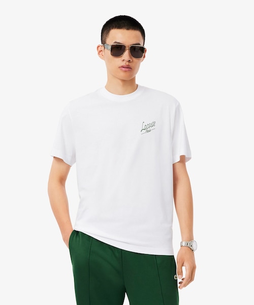 【ホワイト】ラコステパリバックプリントTシャツ ラコステパリバックプリントTシャツ｜ラコステの通販｜&mall（アンド