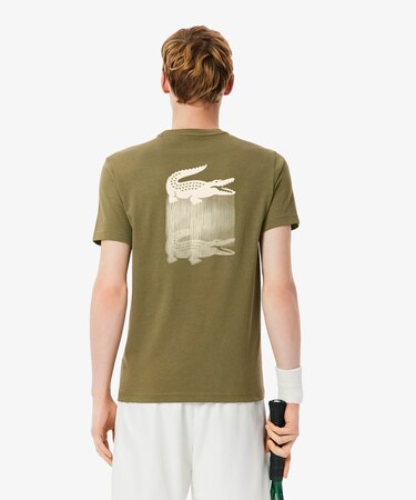 フェイドエフェクトワニロゴバックプリントウルトラドライTシャツ