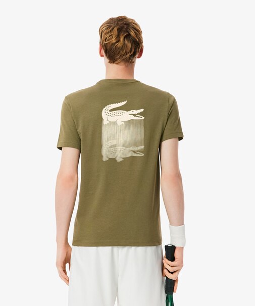 フェイドエフェクトワニロゴバックプリントウルトラドライTシャツ