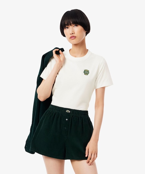 【EC only】ラコステパリエンブレムワッペンレディースTシャツ