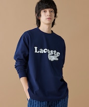 【オンライン限定】LACOSTE 鹿の子オーバーサイズプリント ロングスリーブTシャツ