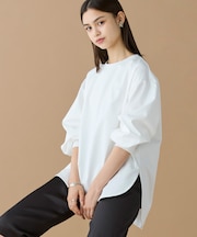 【オンライン限定】LACOSTE バルーンスリーブ サイドスリット オーバーサイズTシャツ