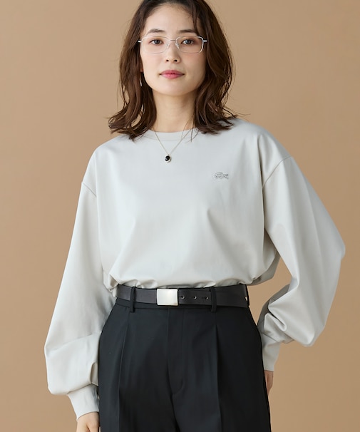 【オンライン限定】LACOSTE バルーンスリーブ サイドスリット オーバーサイズTシャツ