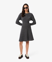 3Dニッティングシームレスフレアドレスセーター