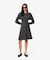 3Dニッティングシームレスフレアドレスセーター